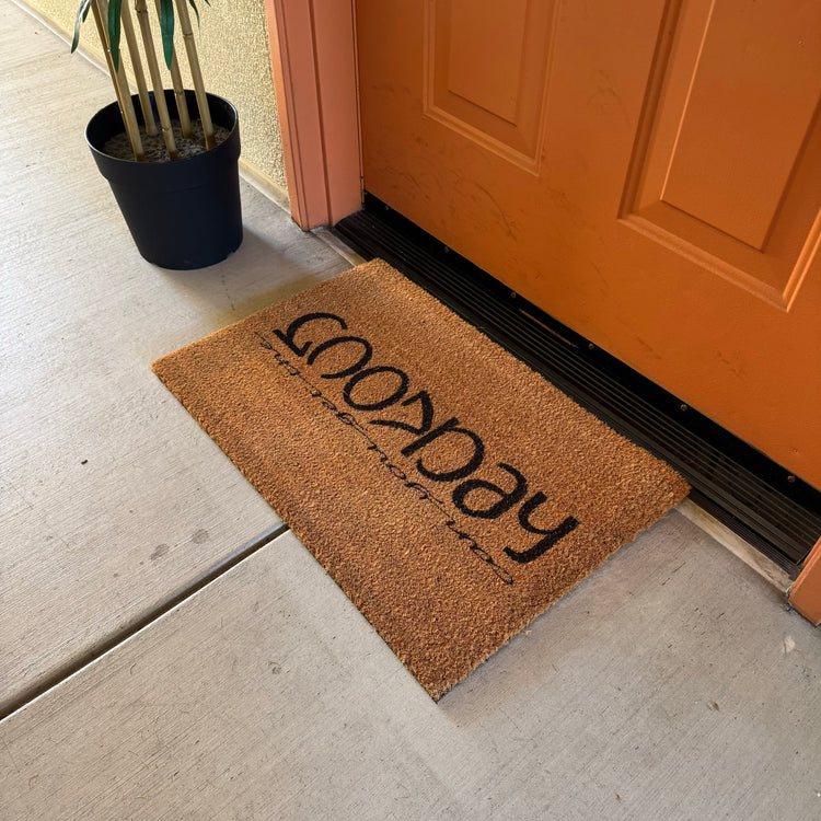 Good Day / Can You Get the Heck Out - Outdoor Doormat